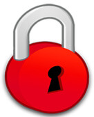 Red Security Lock
