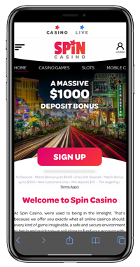 Spin Casino on iPhone
