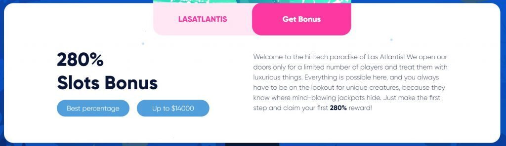Las Atlantis Welcome Bonus