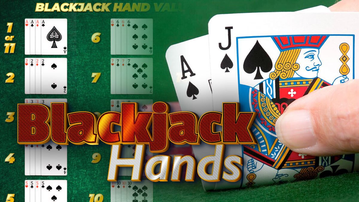 Closeup View of Different Blackjack Hands