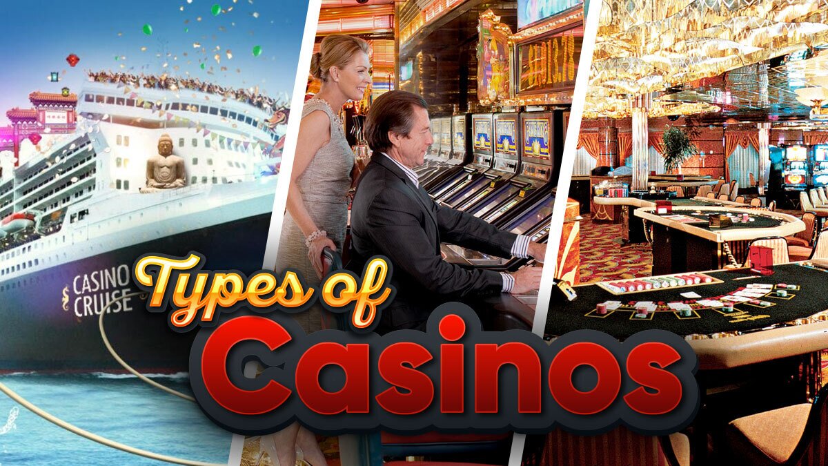 Casino Cruise Ship on Left People at a Row of Slot Machines in Center Room of Table Games in Center